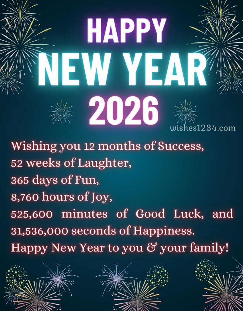Happy New Year Glowing greetings.