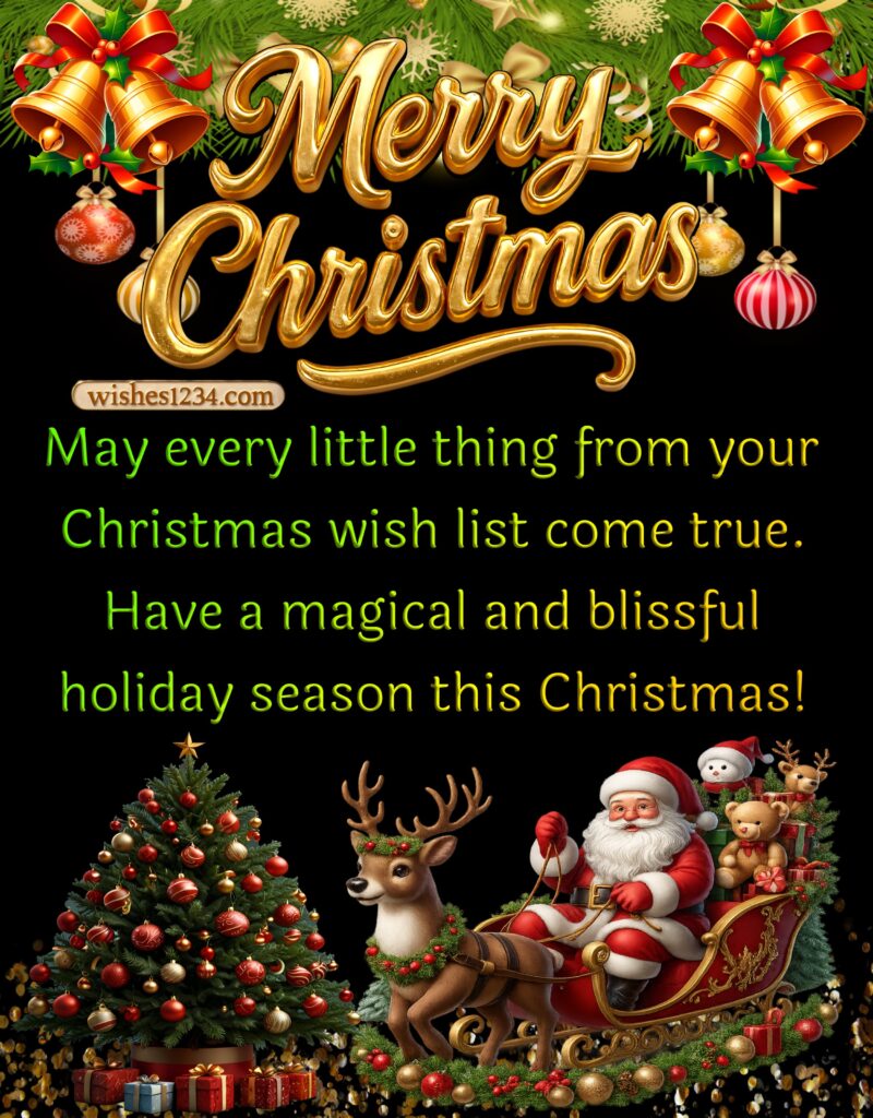 Merry Christmas wish card image.