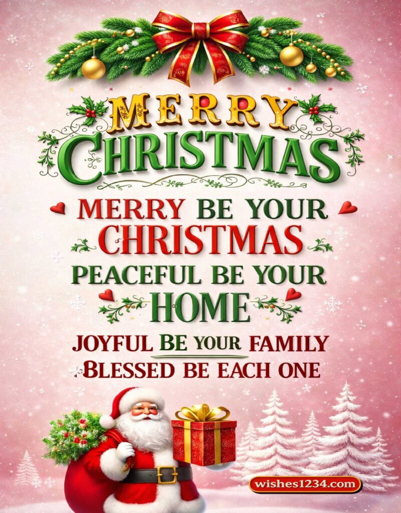 Merry Christmas Image with beautiful greetings.