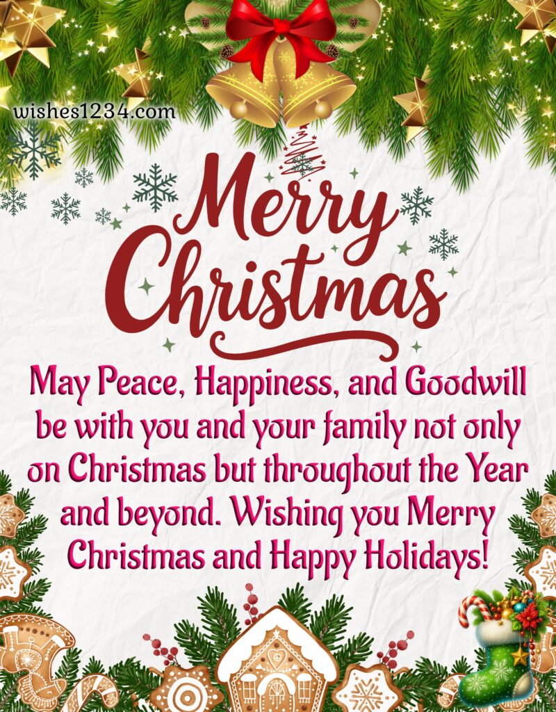 Merry Christmas Message with image.