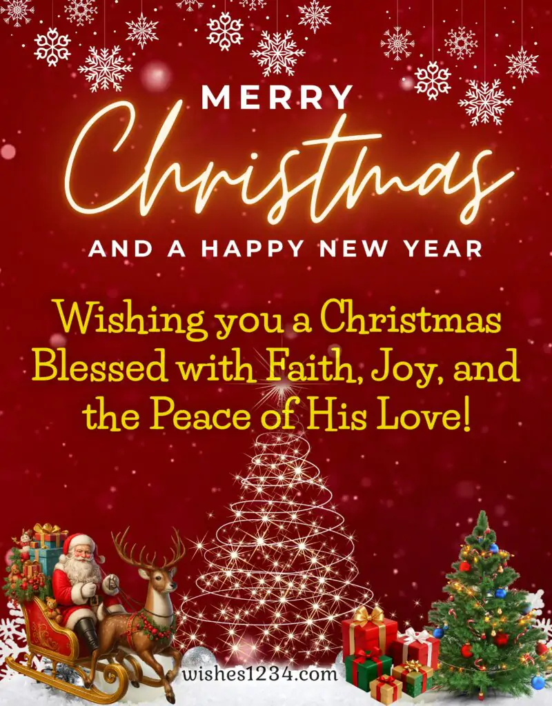 Merry Christmas and Happy New Year wishes.