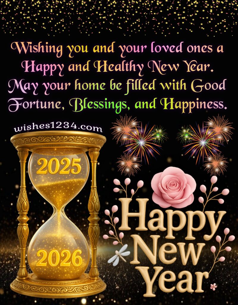 New Year Blessings with beautiful Image.