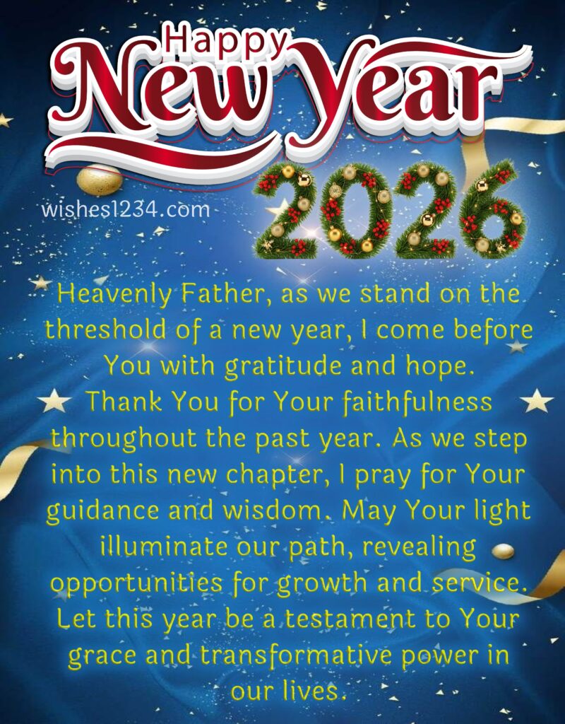 New Years Prayer.