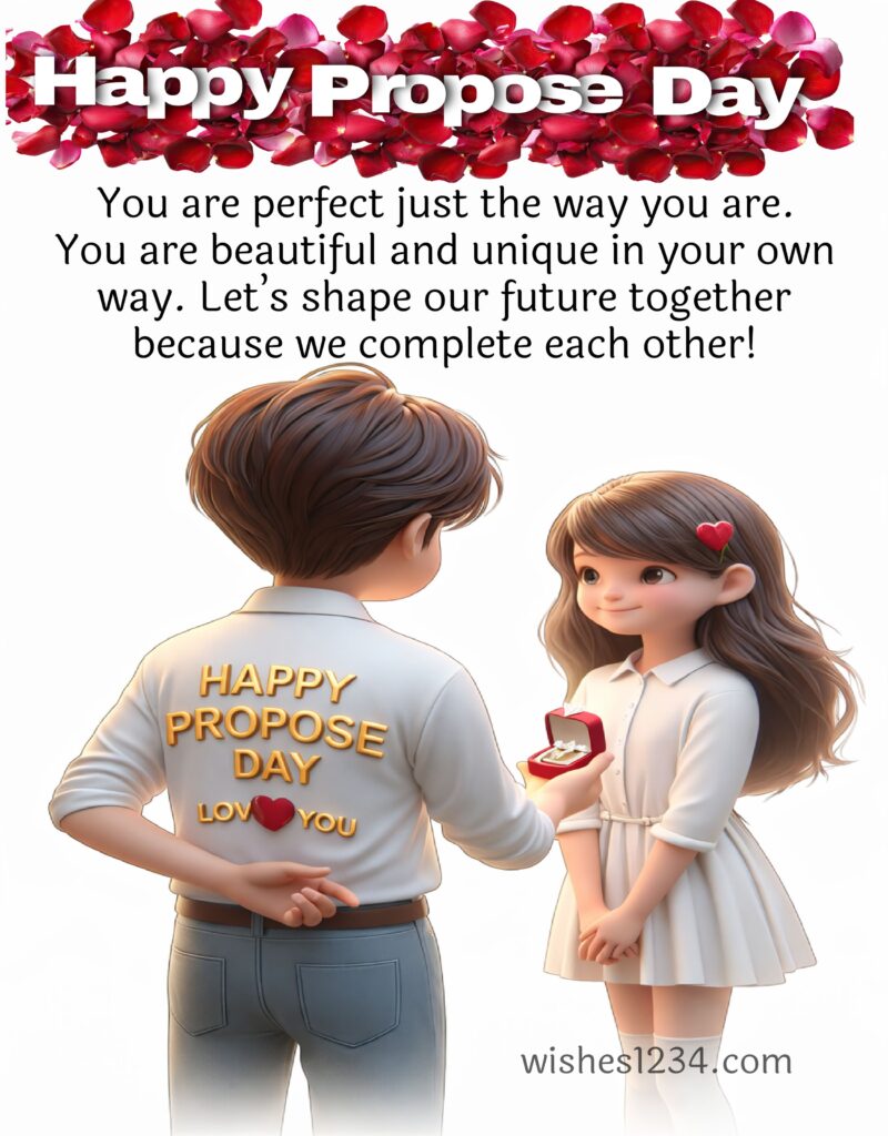 Boy Proposing to girl image.