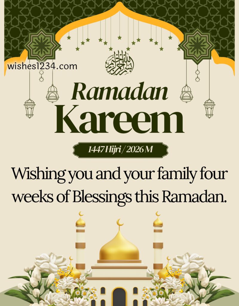 Ramadan Blessings with image.