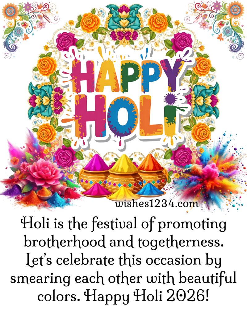 Happy Holi Message with Image.