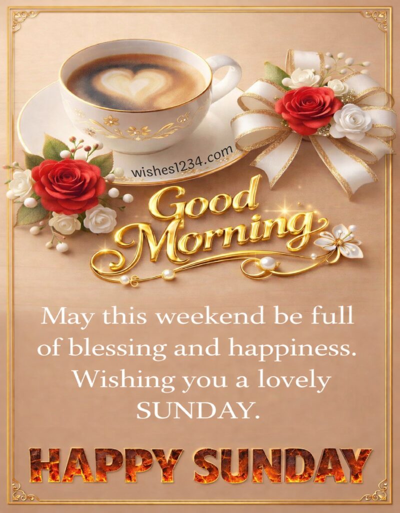 Happy Sunday Morning blessing image.