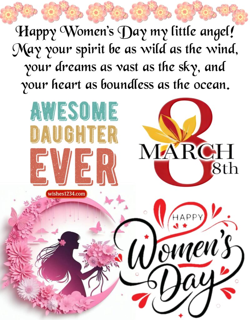 Happy Women's Day image for daughter.