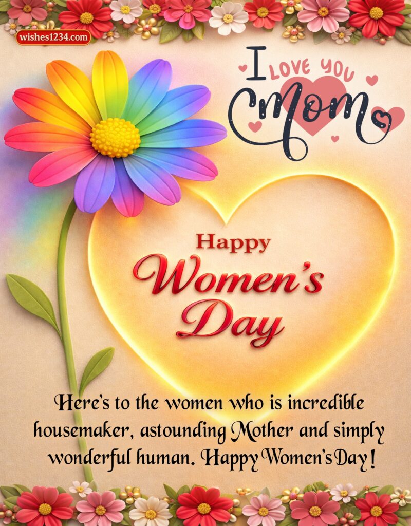 Happy Women's Day image for mother.