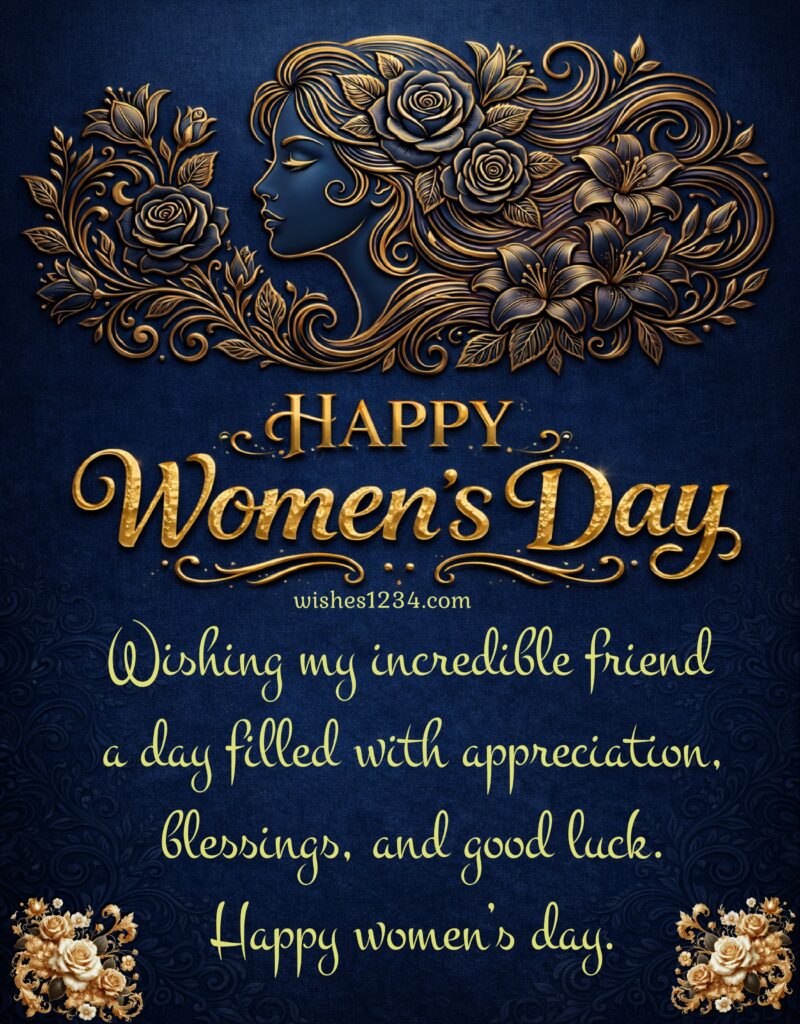 Happy Women's Day wishes for friend.