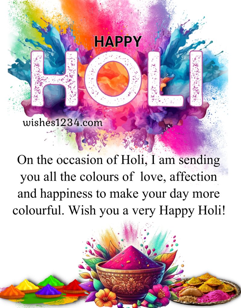 Holi 2026 Greetings with image.