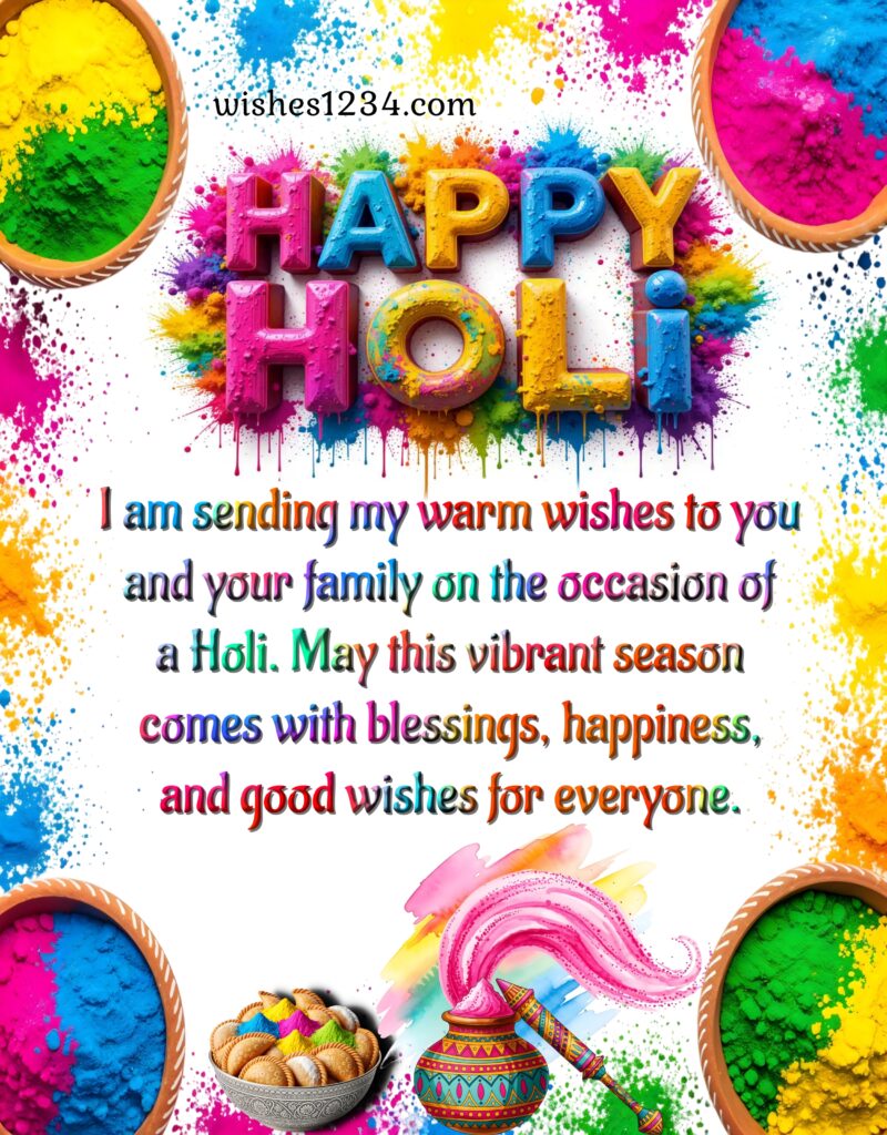 Holi 2026 Images with beautiful quotes.