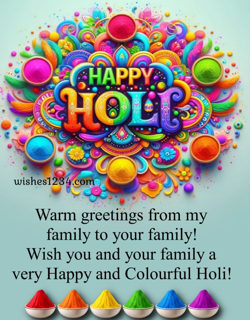 Holi Greetings image.