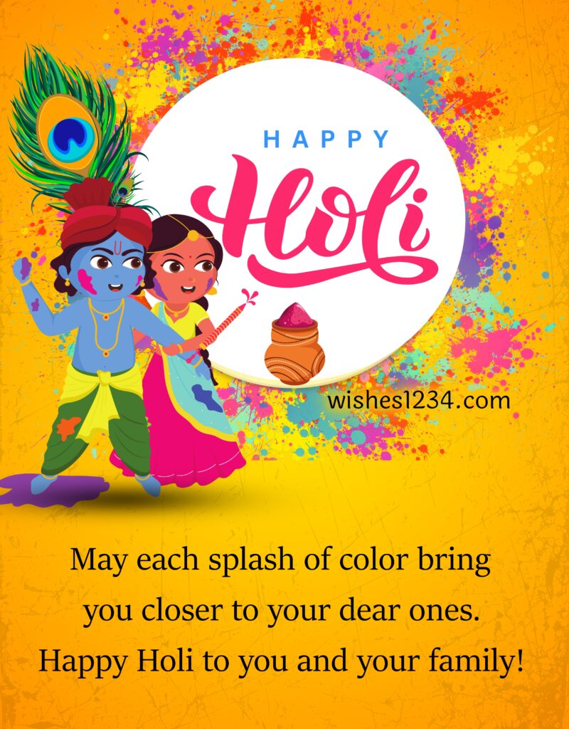 Holi Messages with beautiful image.