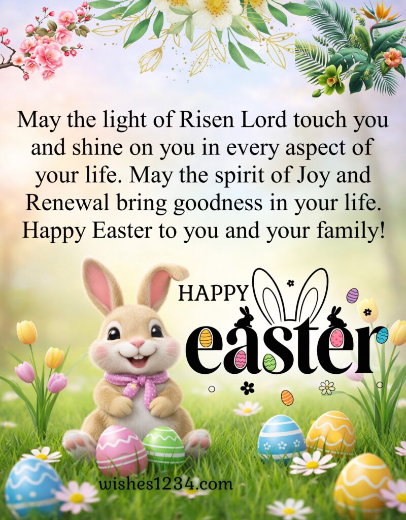 Easter Quotes with Easter bunny.