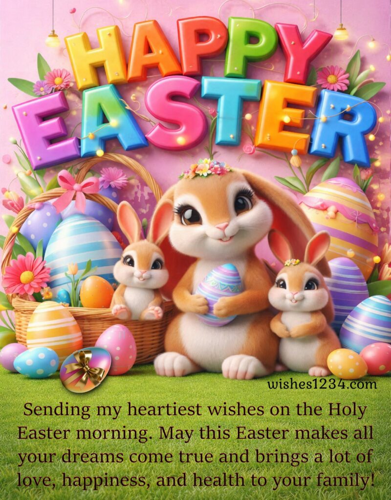 Easter Sunday Image with message.