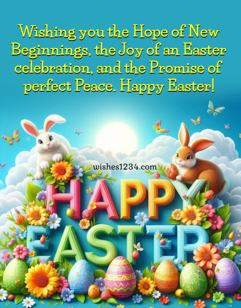 Happy Easter Blessings Image.