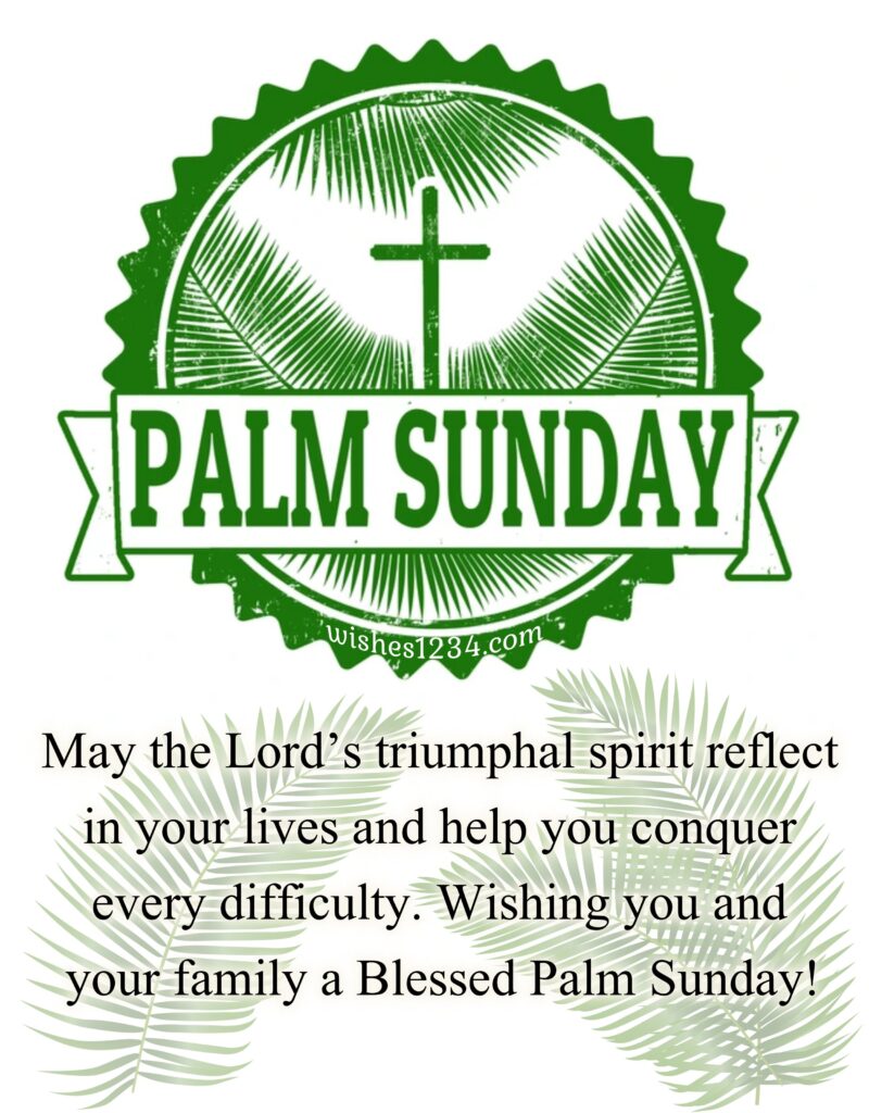 Happy Palm Sunday Message.