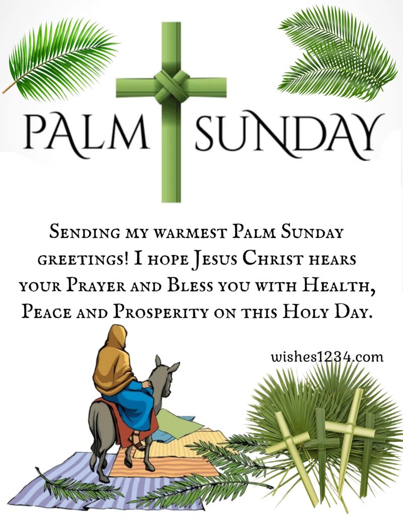 Palm Sunday image with Jesus Christ.