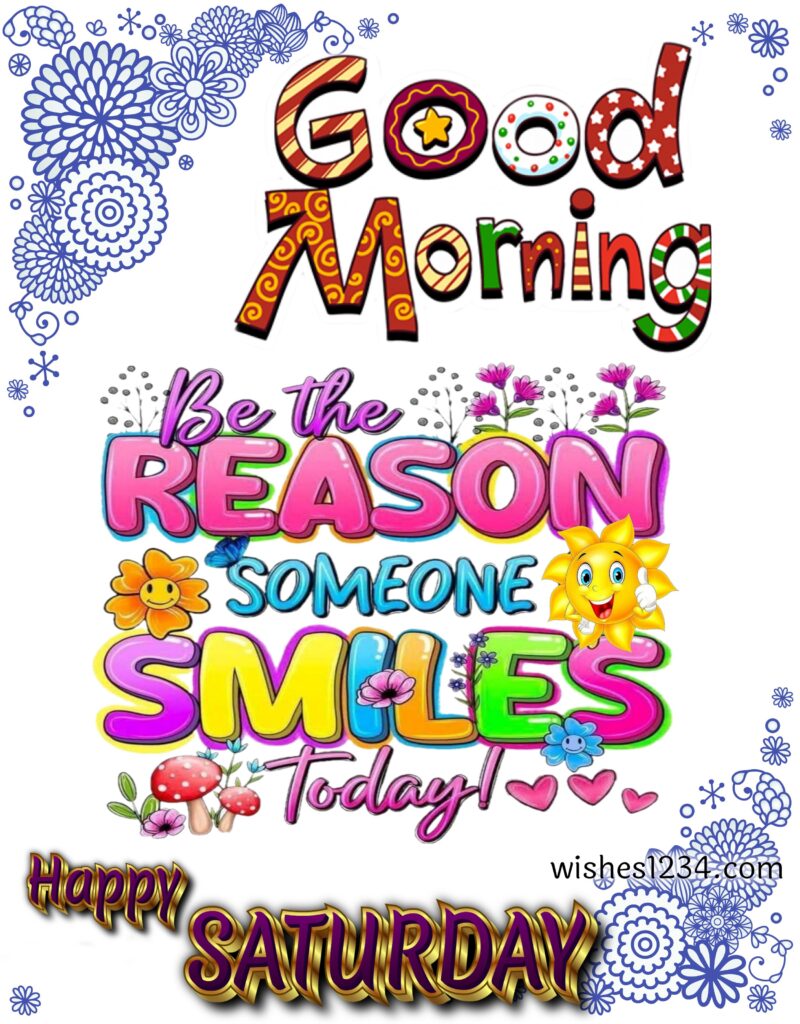Good Morning Saturday Card with beautiful message.