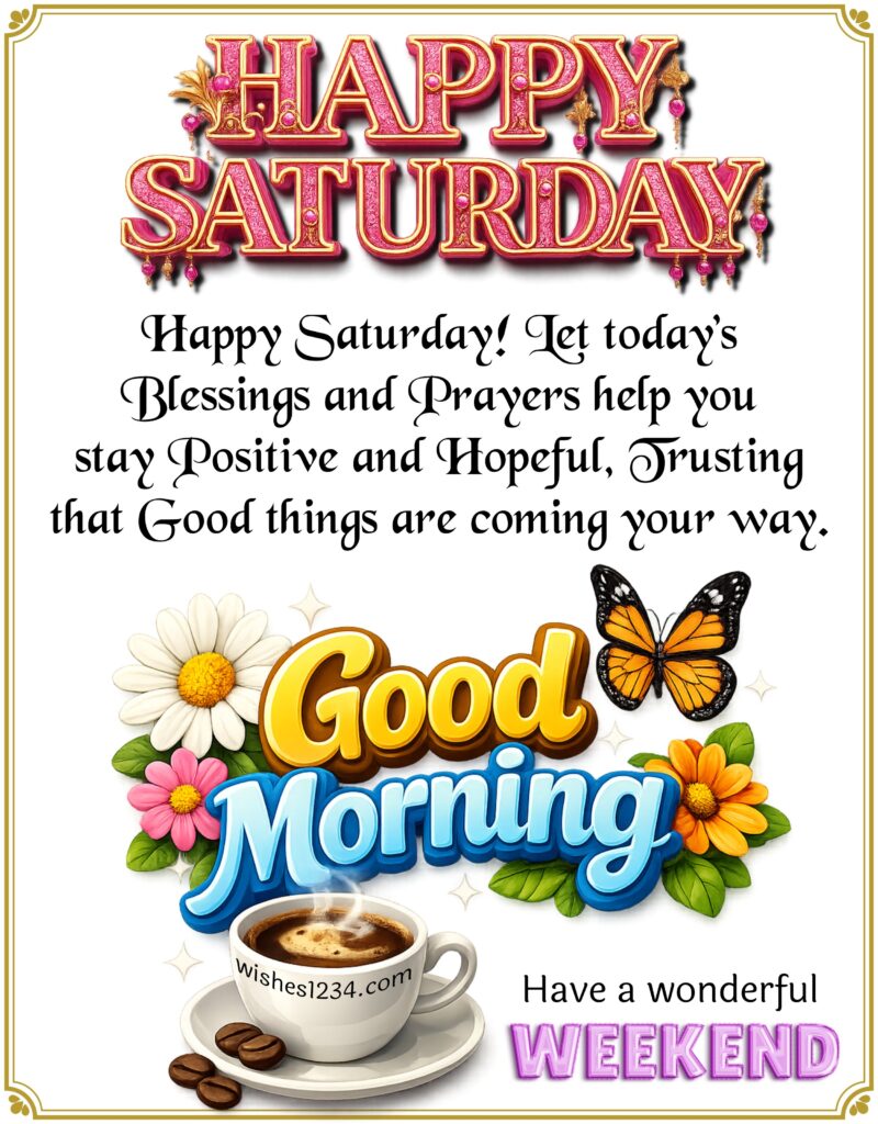 Happy Saturday Blessings image.