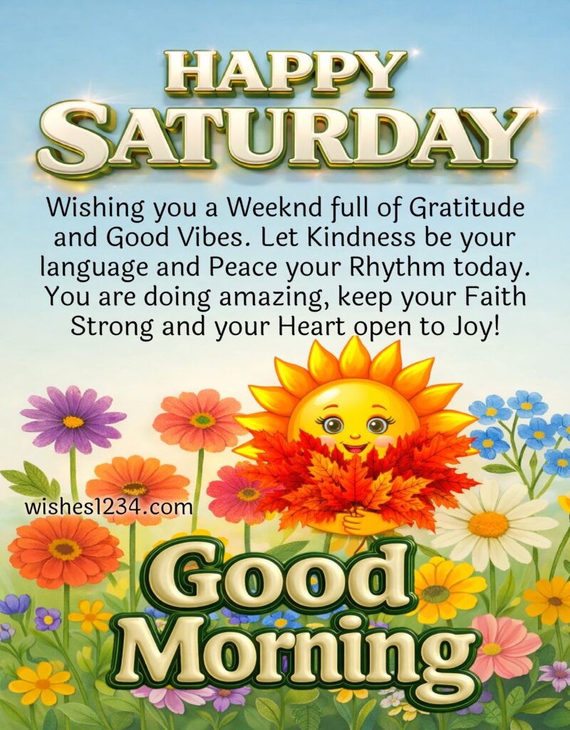 Happy Saturday Message with beautiful image.