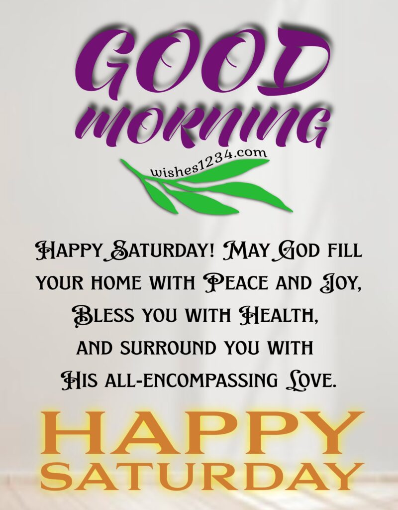 Saturday Blessing with beautiful image.