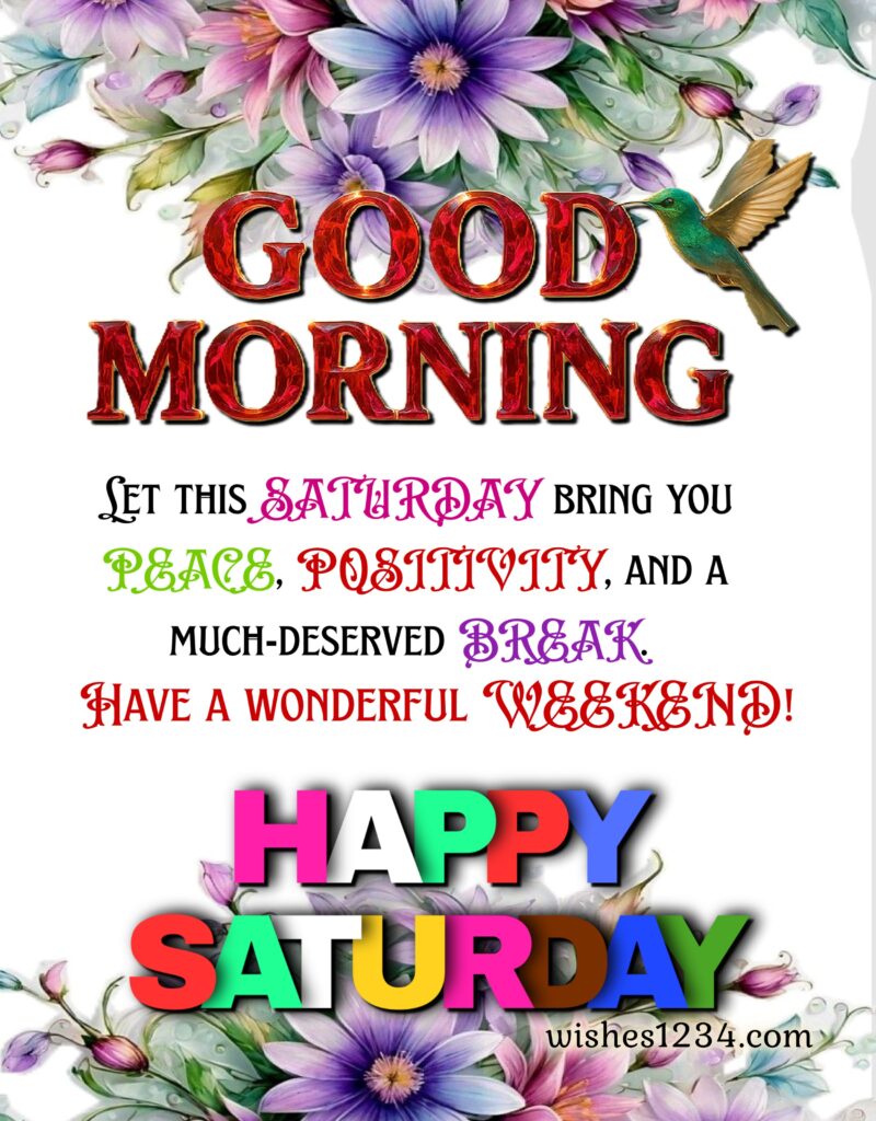 Saturday Message with beautiful image.