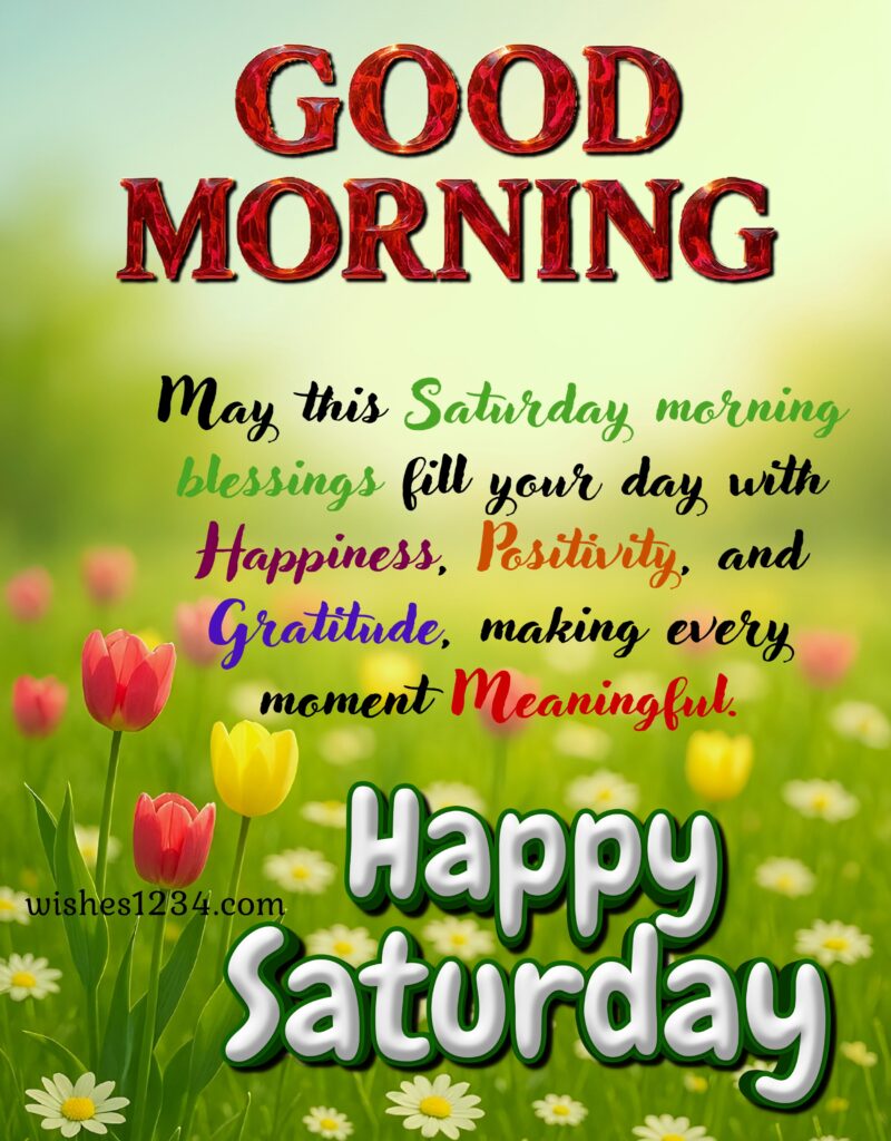 Saturday Quotes with flowers background.
