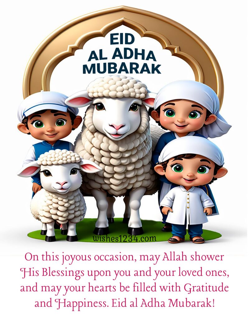 Eid Mubarak greetings for Eid al Adha.