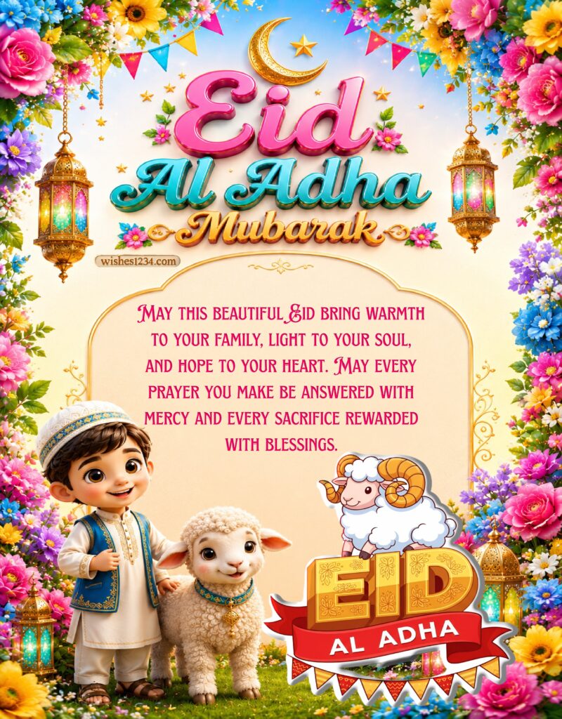 Eid Mubarak quote on beautiful image