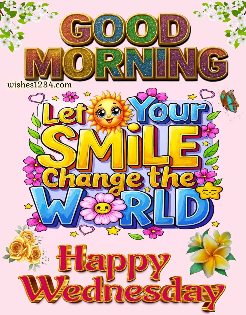 Happy Wednesday with smiley.