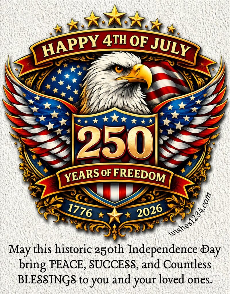 America 250th Independence Day Quotes with image.