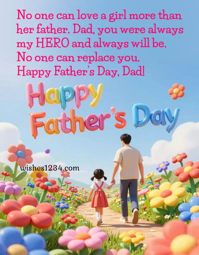 Happy Father's Day message from daughter.