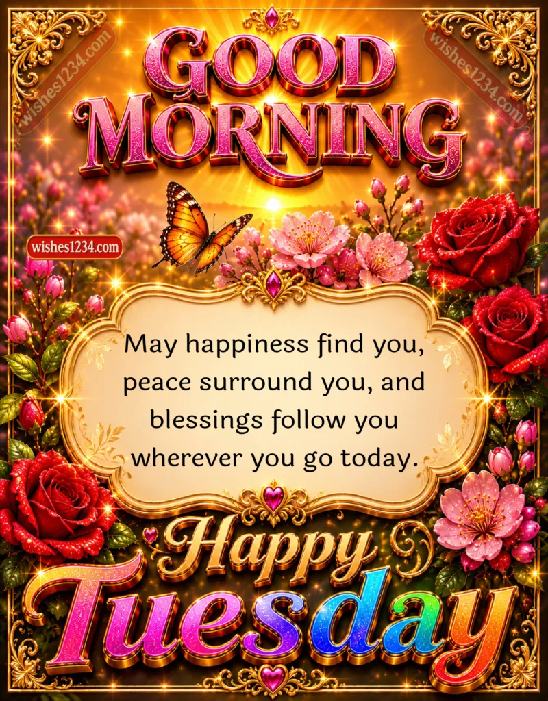 Happy Tuesday Blessing with image.