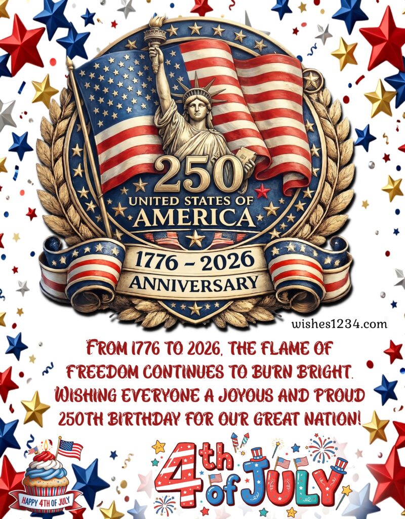 Independence Day Message with image.