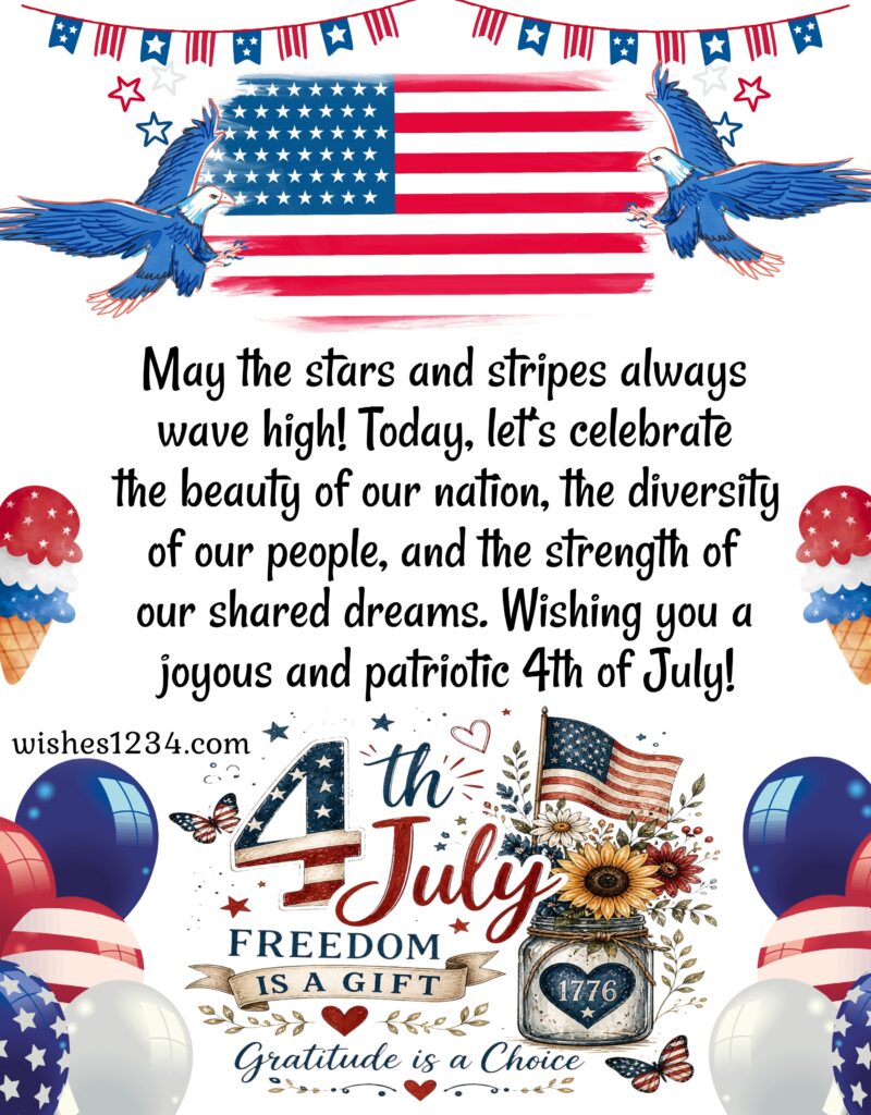 Patriotic 4th of July Card.