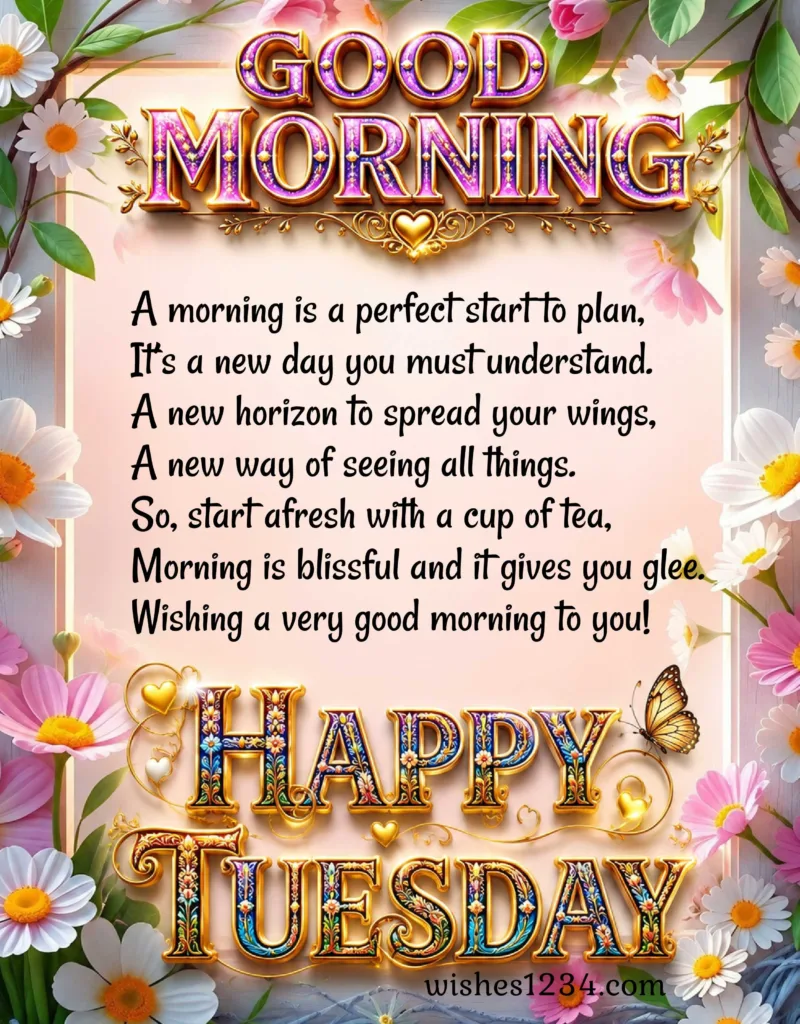 Tuesday Message with image.