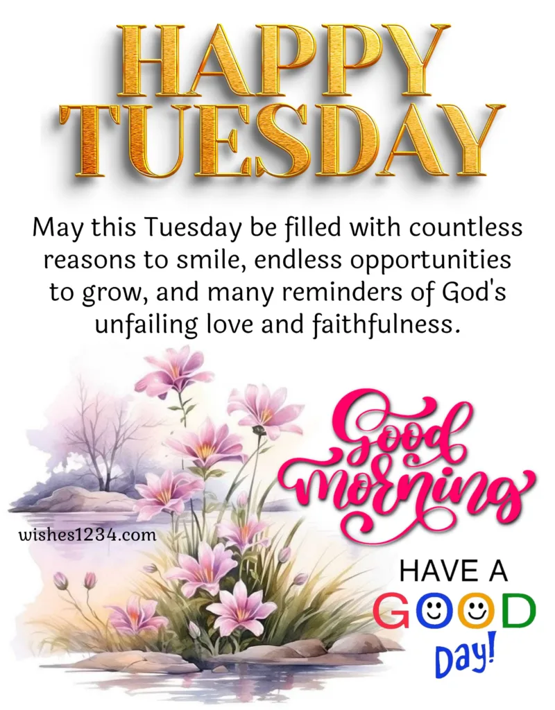 Tuesday Morning Quotes with image.