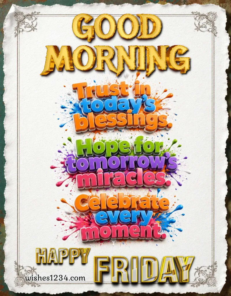 Friday morning wishes image