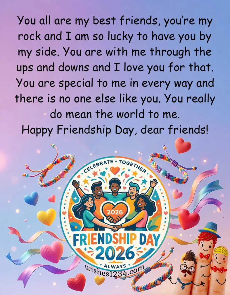 Friendship Day 2026 beautiful image with quotes.