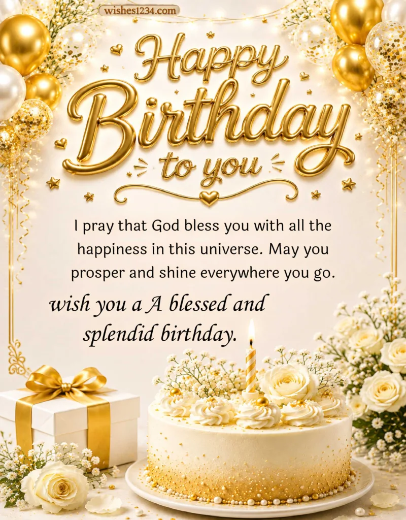 Happy Birthday Quote on beautiful wallpaper.