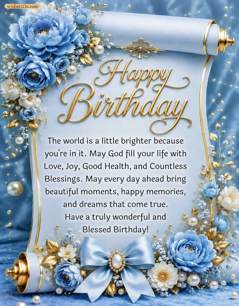 Happy Birthday blessing image.