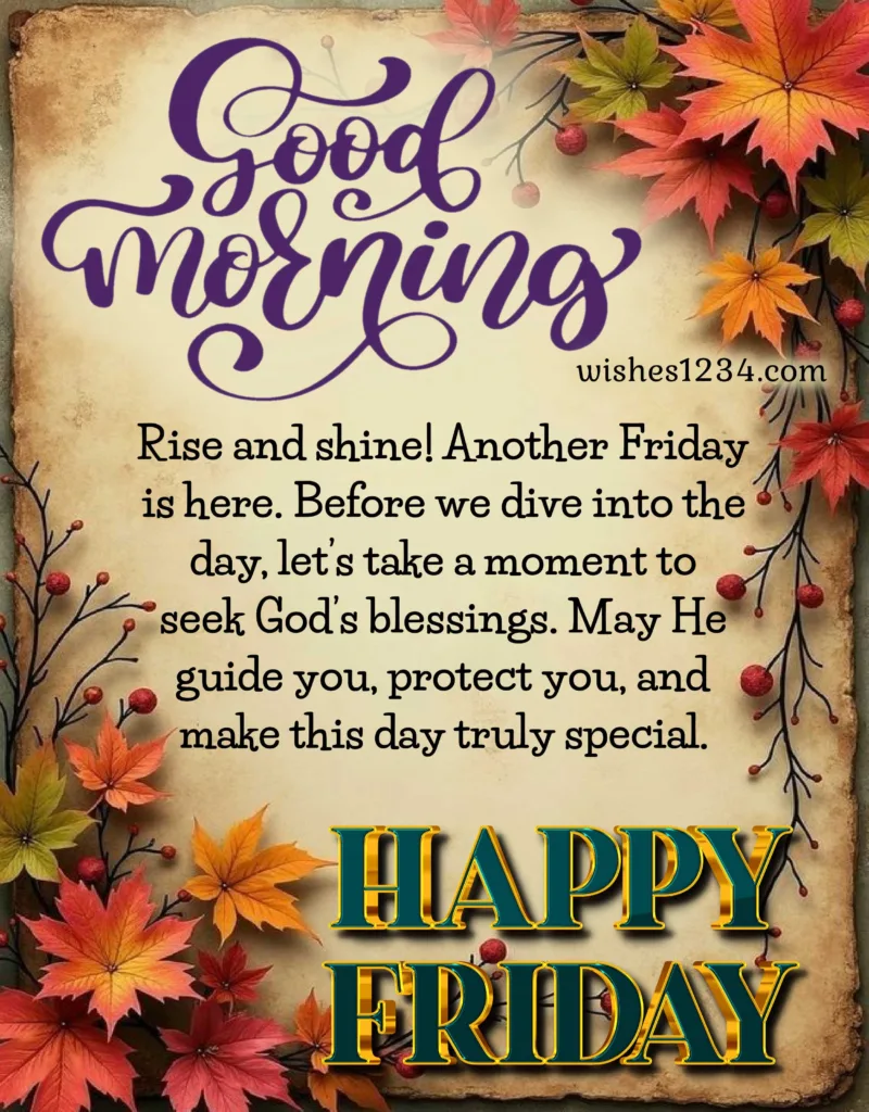 Happy Friday short prayers.