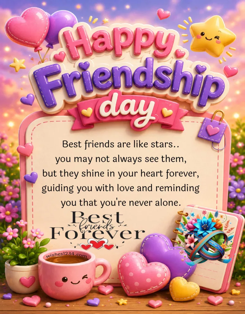 Happy Friendship Day cute image.