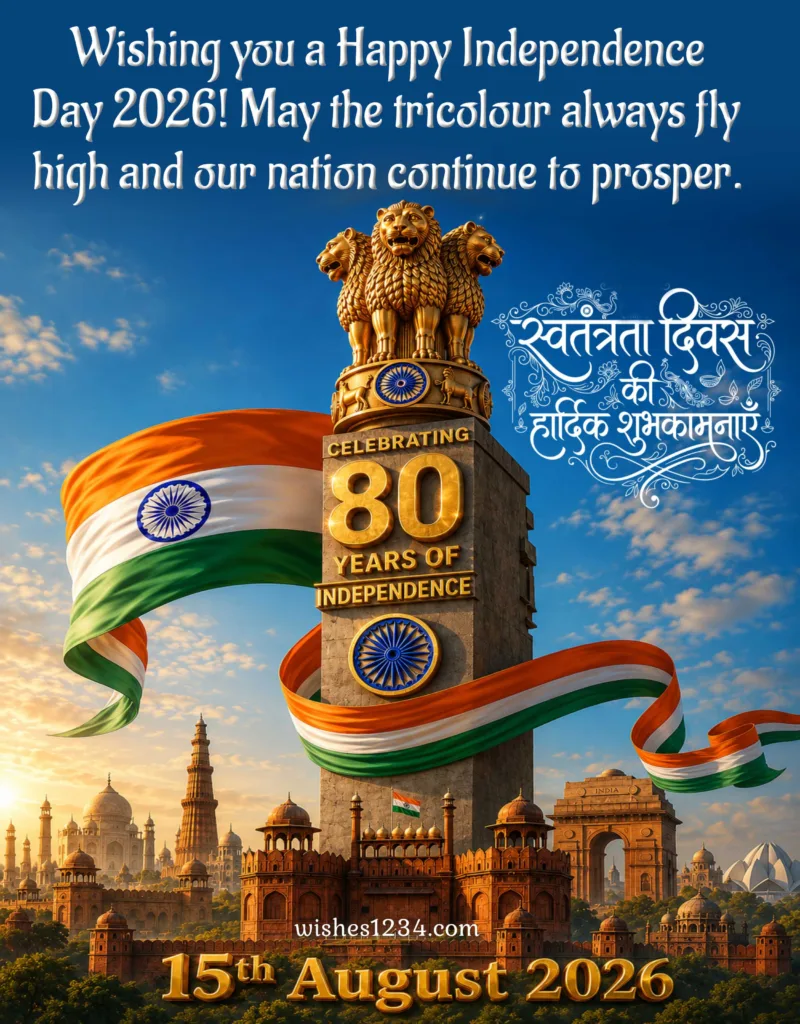 Happy Independence Day India image with Quotes.