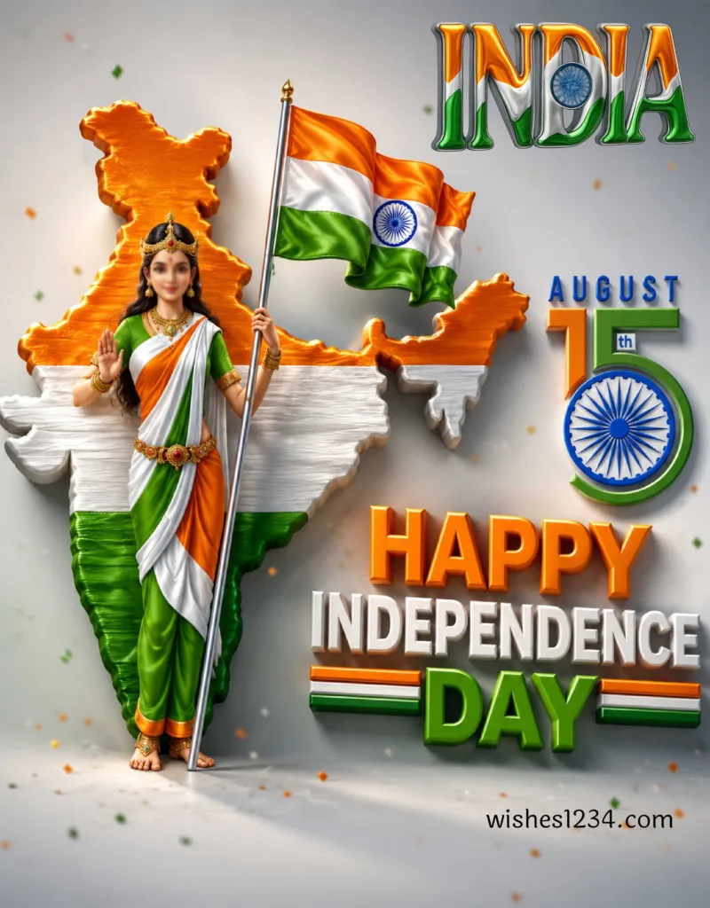 Happy Independence Day greetings with image.