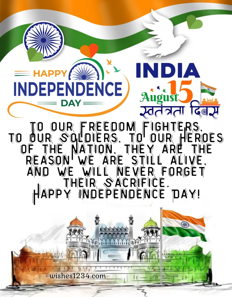 India Independence Day 2026 image with quotes.