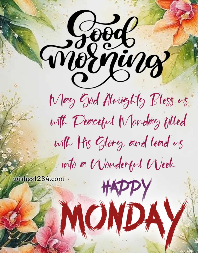 Happy Monday Blessings image.