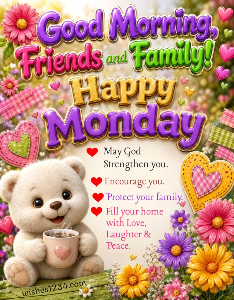 Happy Monday Greetings with Teddy.